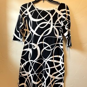J Crew casual/work dressy black and white size large